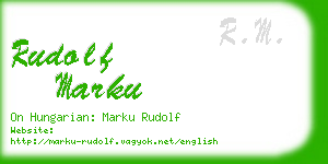 rudolf marku business card